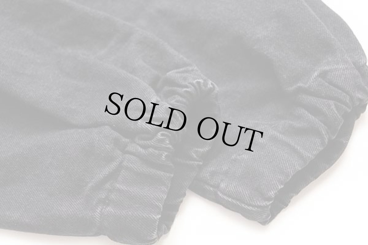 画像6: 90s USA製 IMUS ワンポイント ブラック デニムジャケット L (6)