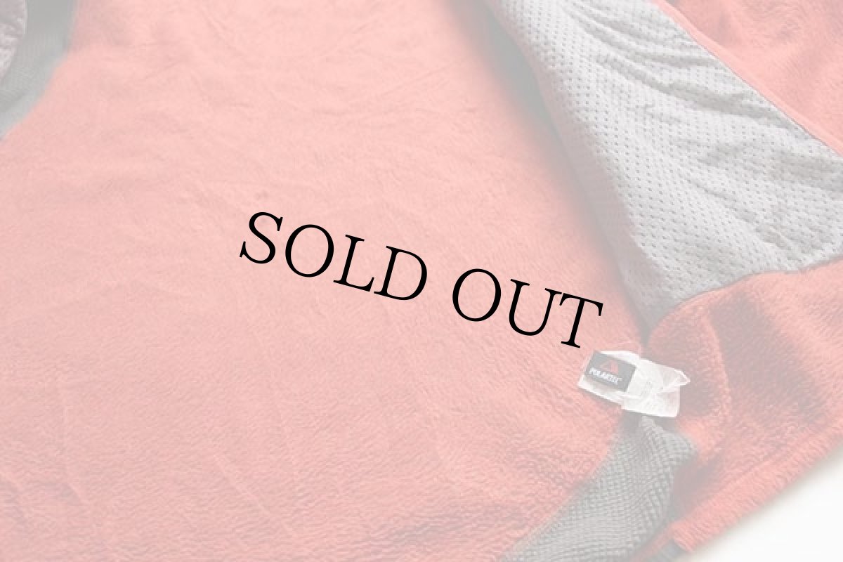 画像6: 00s ポルトガル製 patagoniaパタゴニア R2 POLARTEC フリースジャケット パーシモン S★刺繍ロゴ (6)