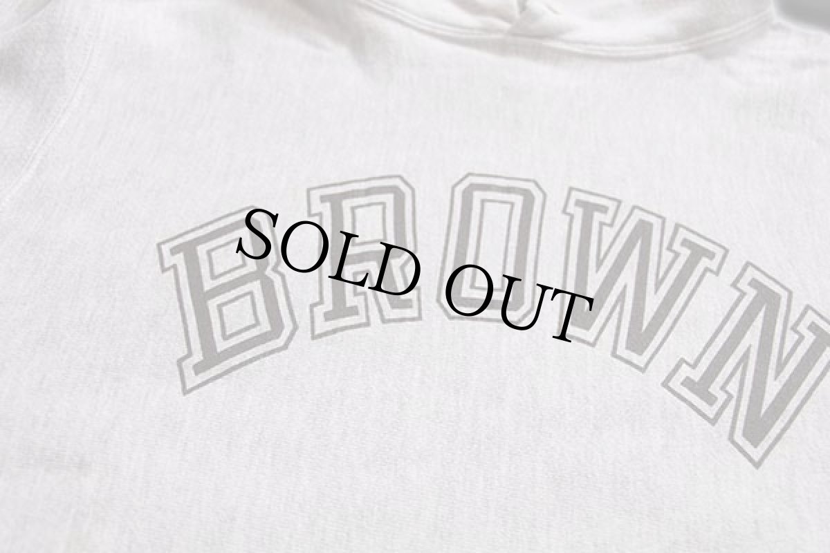 画像4: 90s メキシコ製 Championチャンピオン BROWN リバースウィーブ スウェットパーカー 杢グレー L (4)