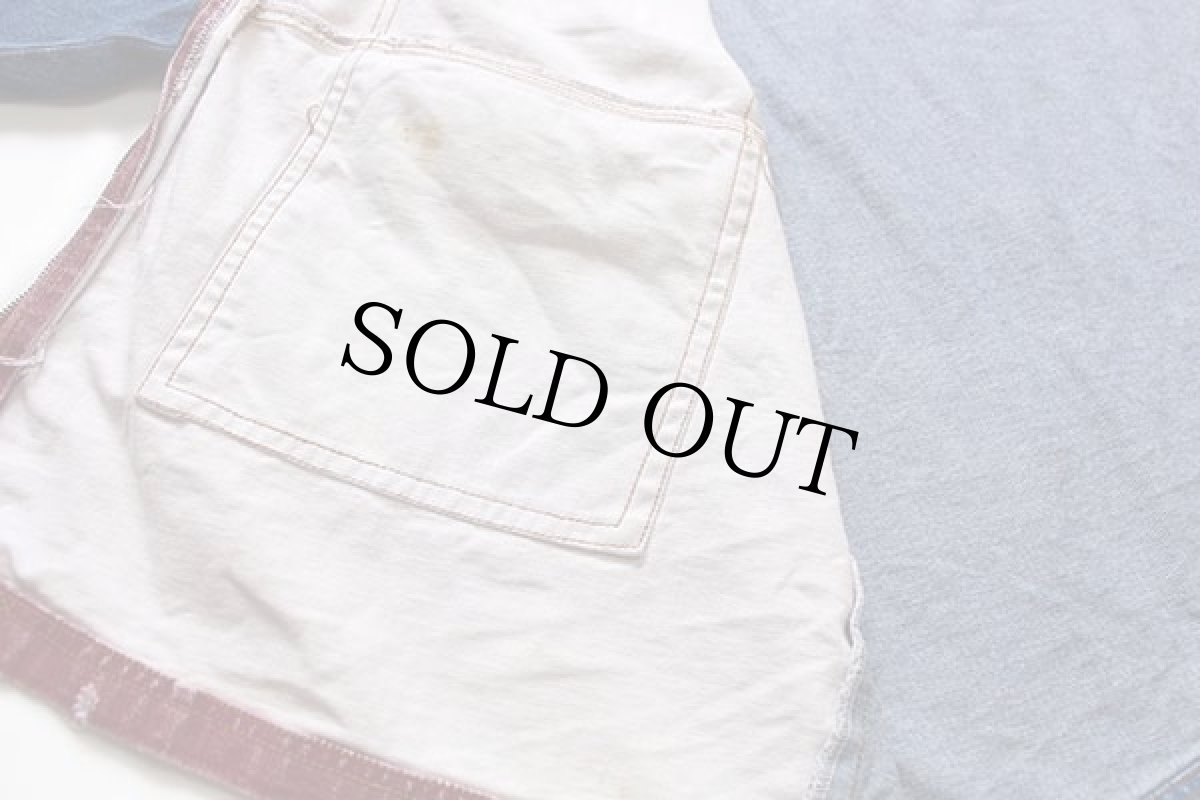 画像6: 90s ARRIVED ツートン 切り替え デニムパーカー 42/22w (6)