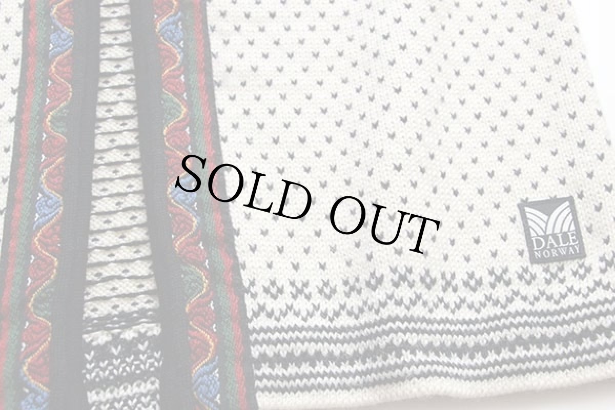 画像5: 00s ノルウェー製 DALE OF NORWAY ノルディック柄 チロリアンテープ ウールニット カーディガン L (5)