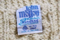 画像4: アイルランド製 John Molloy ノーカラー ケーブル編み ウール ハンドニット カーディガン ナチュラル★フィッシャーマン (4)