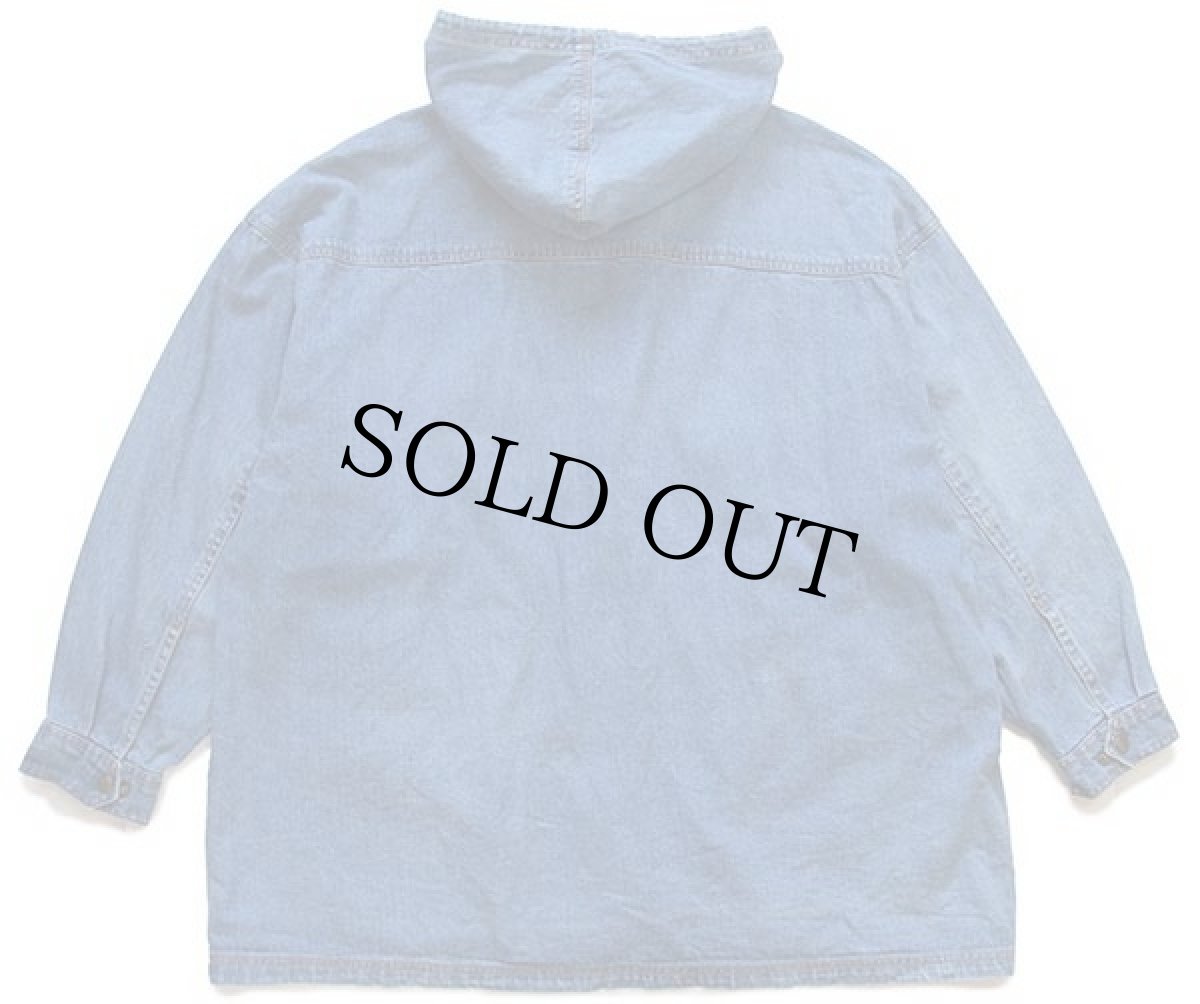 画像2: 90s ARRIVED ツートン 切り替え デニムパーカー 42/22w (2)