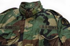 画像3: 80s 米軍 U.S.ARMY パッチ付き ウッドランドカモ M-65 フィールドジャケット S-S (3)