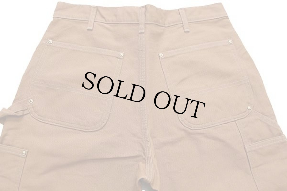 画像5: USA製 carharttカーハート ダブルニー ダック地 ペインターパンツ 茶 w32 L32 (5)