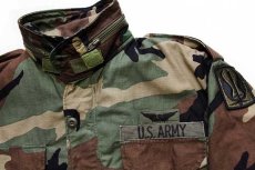画像3: 80s 米軍 U.S.ARMY パッチ付き ウッドランドカモ M-65 フィールドジャケット M-S (3)