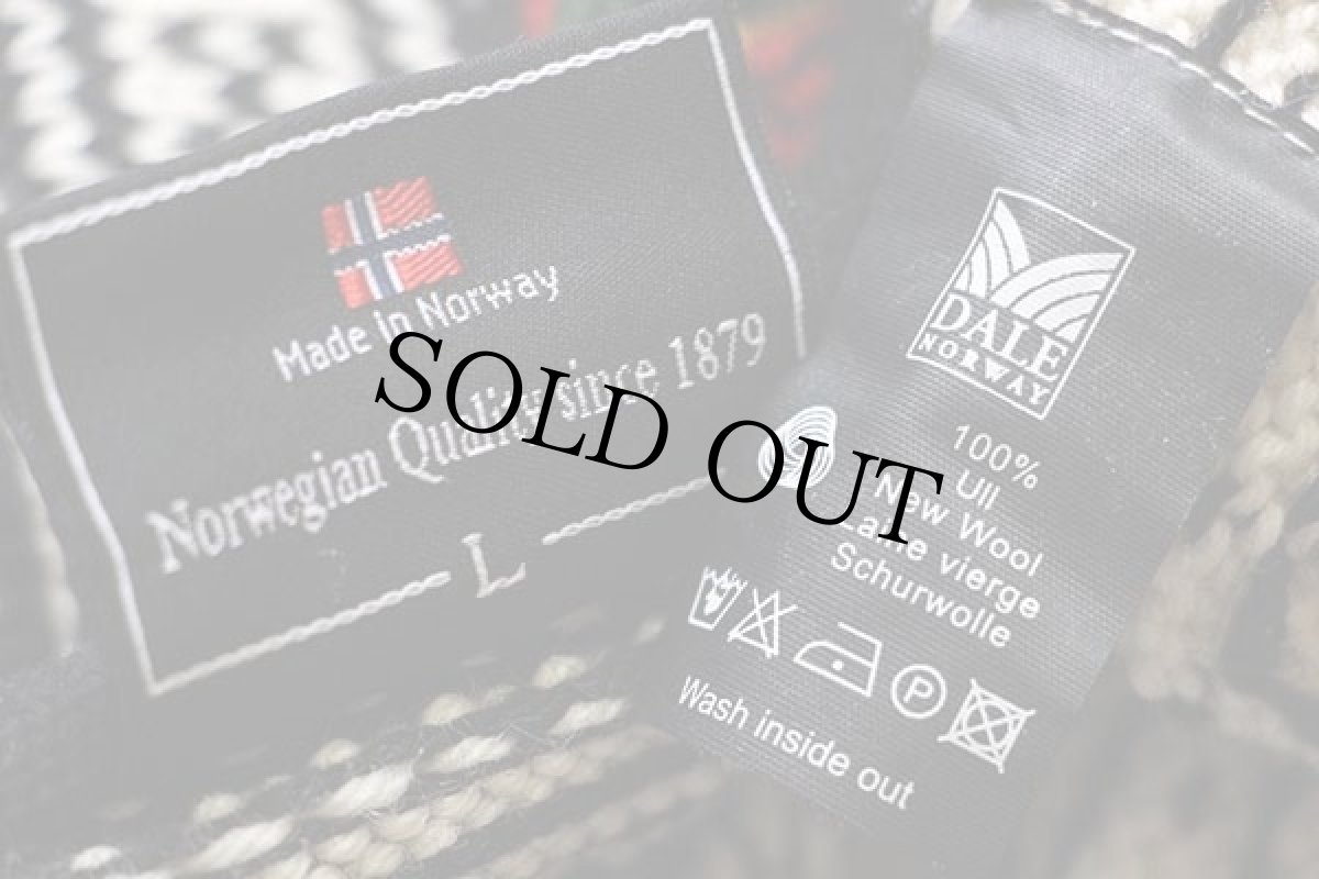 画像4: 00s ノルウェー製 DALE OF NORWAY ノルディック柄 チロリアンテープ ウールニット カーディガン L (4)