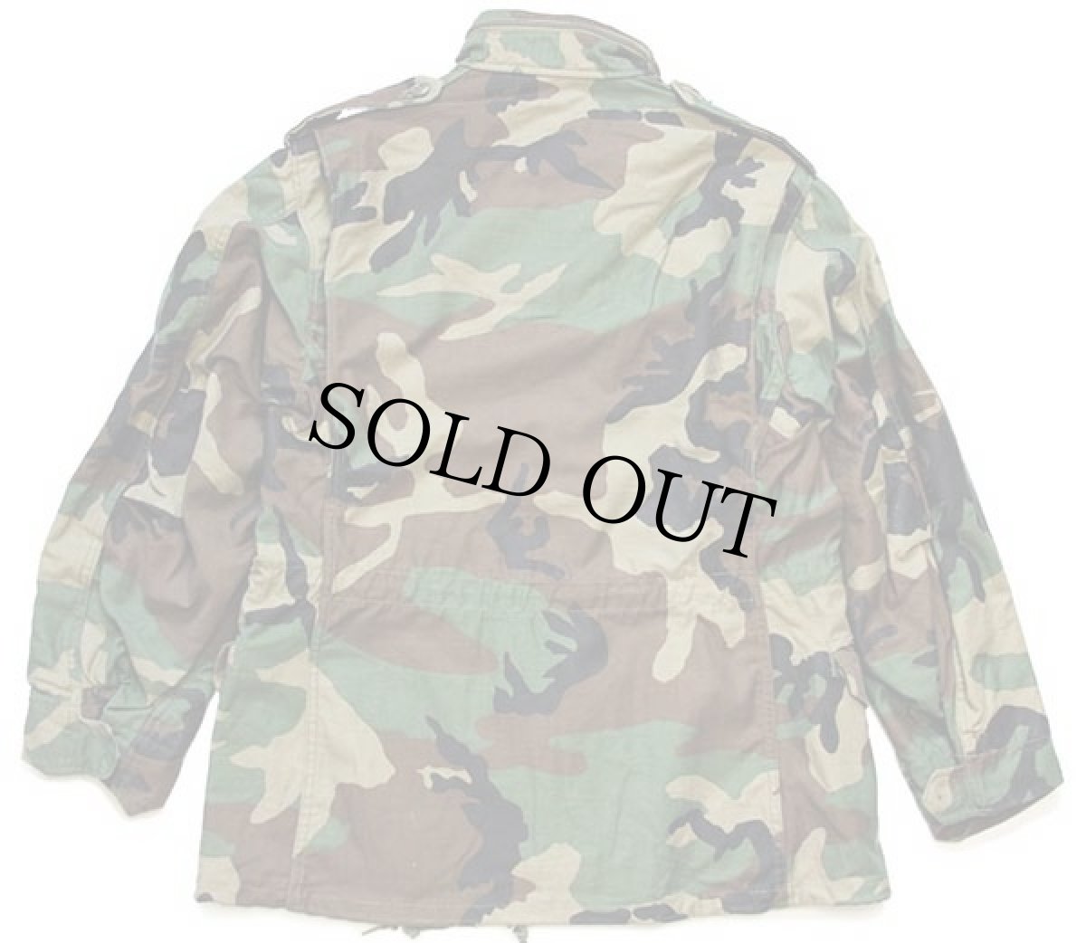 画像2: 80s 米軍 U.S.ARMY パッチ付き ウッドランドカモ M-65 フィールドジャケット S-S (2)