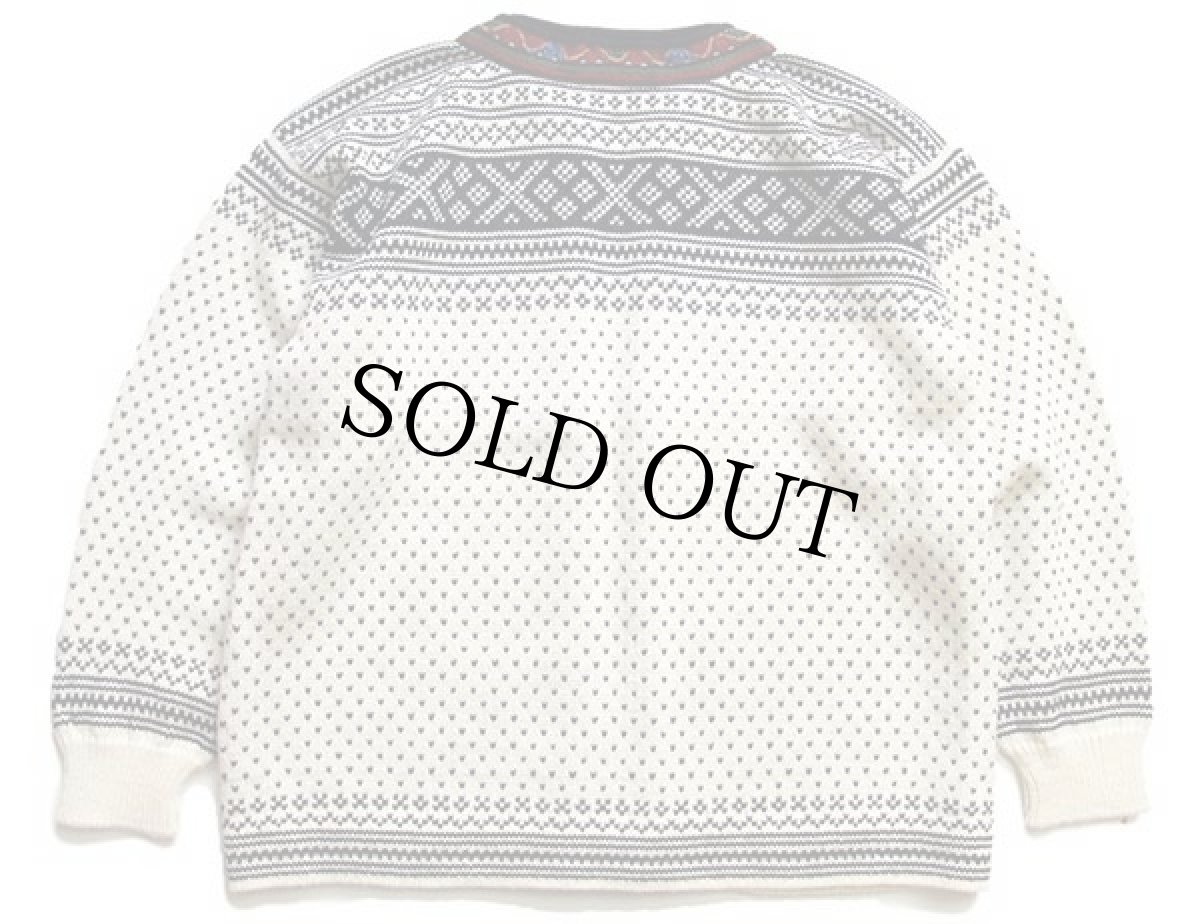 画像2: 00s ノルウェー製 DALE OF NORWAY ノルディック柄 チロリアンテープ ウールニット カーディガン L (2)