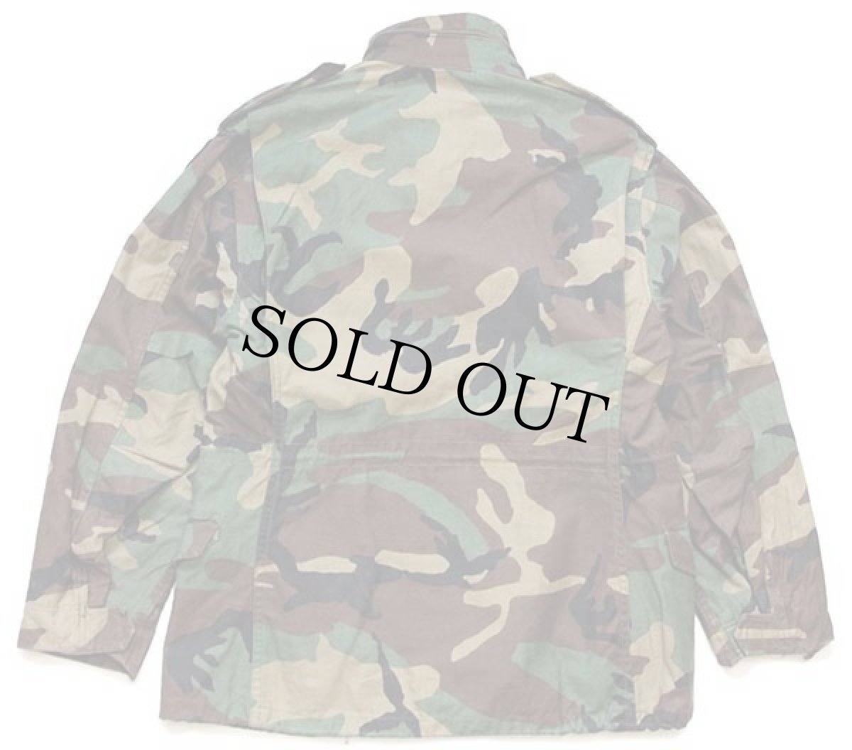 画像2: 80s 米軍 U.S.ARMY パッチ付き ウッドランドカモ M-65 フィールドジャケット S-S★B ALPHAアルファ (2)