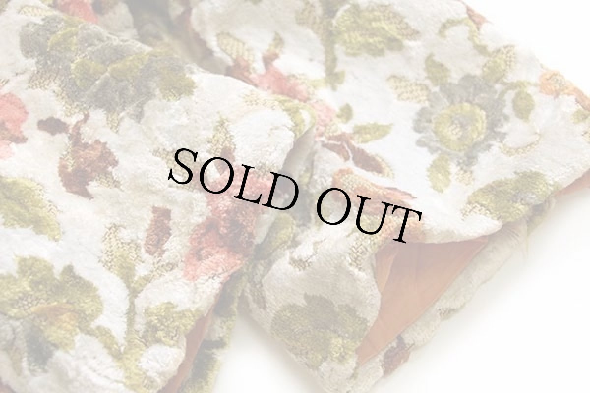 画像8: 60s フラワー柄 ショールカラー ゴブラン織り コート 16 (8)