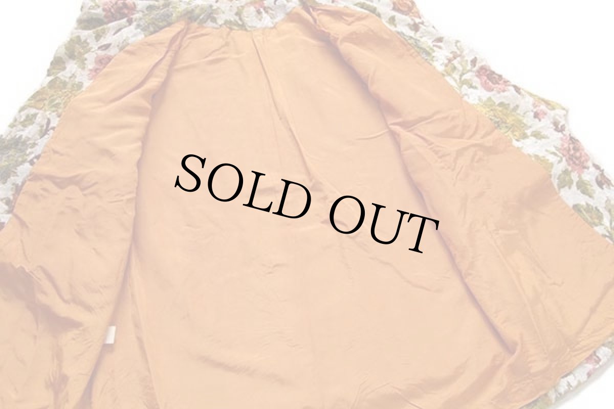 画像5: 60s フラワー柄 ショールカラー ゴブラン織り コート 16 (5)