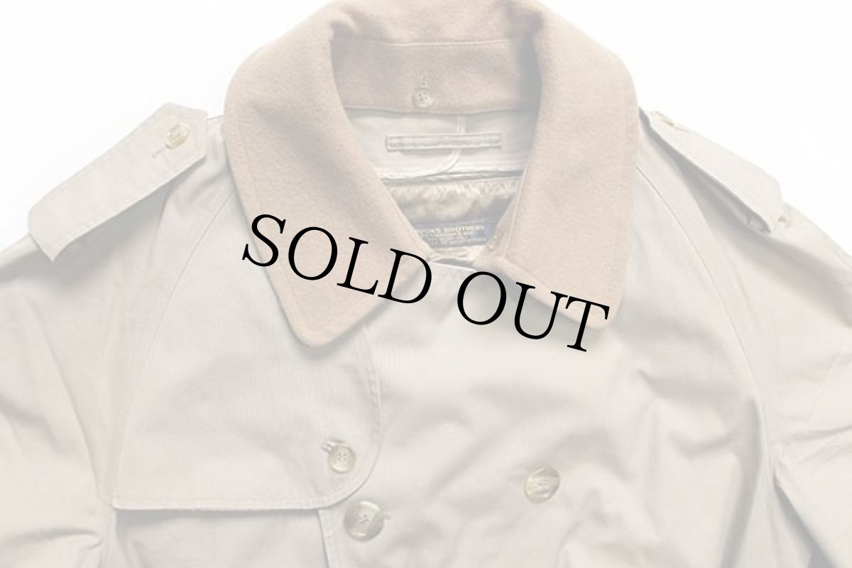 画像4: 80s USA製 BROOKS BROTHERSブルックスブラザーズ ウールライナー付き ポプリン トレンチコート ベージュ 44L (4)