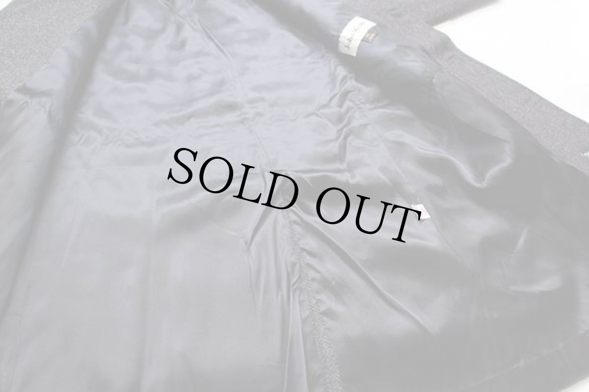 画像5: 80s USA製 John Weitz ヘリンボーン ツイード ウール チェスターコート 42 REG (5)