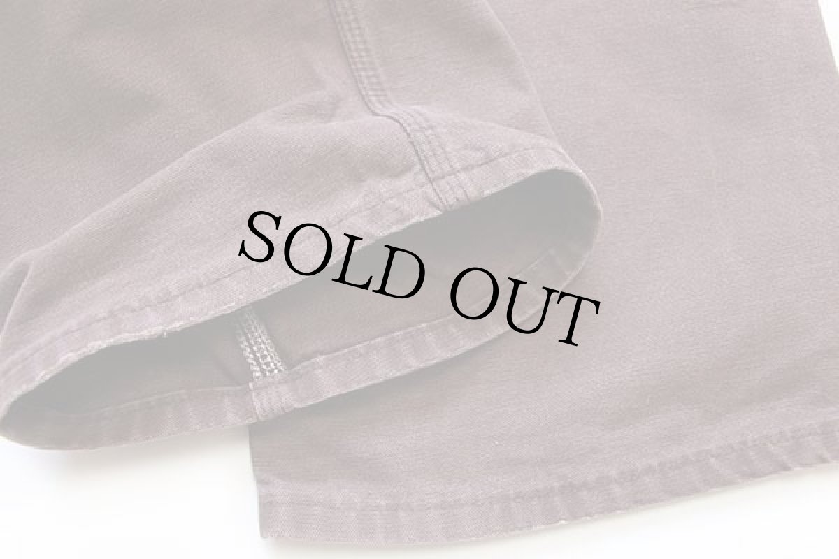 画像7: 00s USA製 carharttカーハート ダック地 ダブルニー ペインターパンツ 焦げ茶 w42 L34 (7)