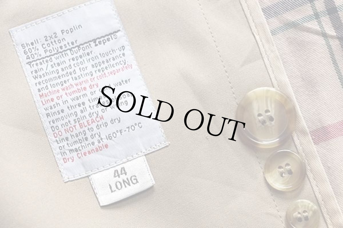 画像6: 80s USA製 BROOKS BROTHERSブルックスブラザーズ ウールライナー付き ポプリン トレンチコート ベージュ 44L (6)