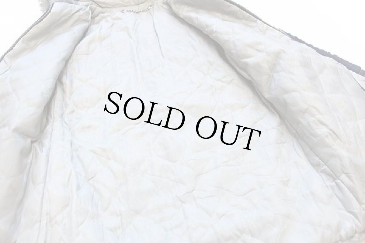 画像5: 70s UNKNOWN チロリアンテープ キルティングライナー フェイクファーコート 紺 12 (5)