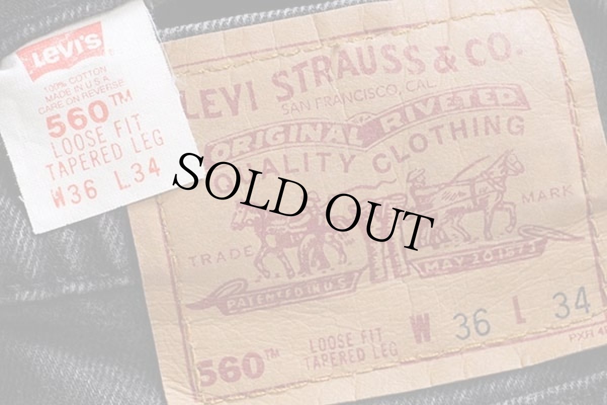 画像6: 90s USA製 Levi'sリーバイス 560 ブラック デニムパンツ w36 L34★16 (6)