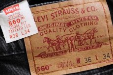 画像6: 90s USA製 Levi'sリーバイス 560 ブラック デニムパンツ w36 L34★16 (6)