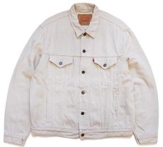 画像1: 90s Levi'sリーバイス 70503 カラーデニムジャケット 4ポケット ベージュ XL★ユーロ (1)