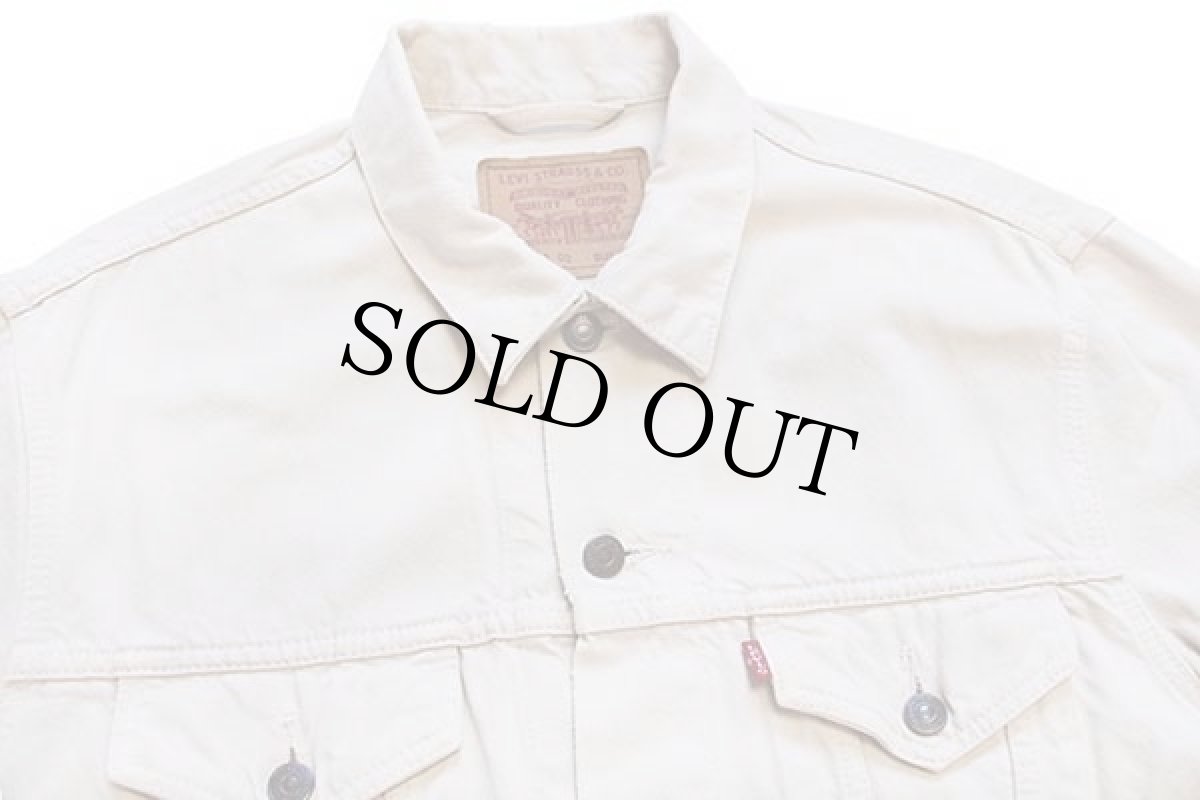 画像3: 90s Levi'sリーバイス 70503 カラーデニムジャケット 4ポケット ベージュ XL★ユーロ (3)