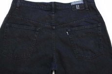 画像5: 90s USA製 Levi'sリーバイス L2 BAGGY FIT ブラック デニムパンツ 後染め w36 L34 (5)