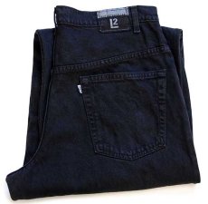 画像1: 90s USA製 Levi'sリーバイス L2 BAGGY FIT ブラック デニムパンツ 後染め w36 L34 (1)