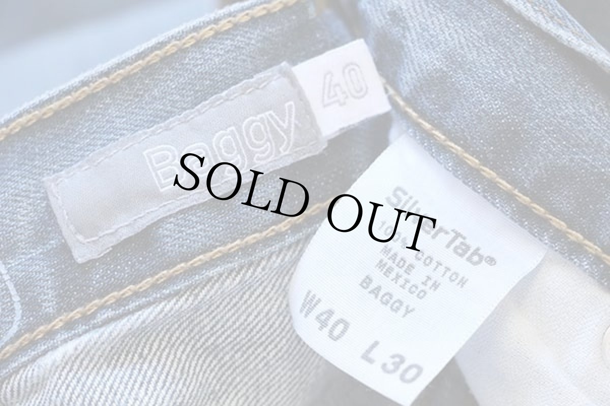 画像6: 00s Levi'sリーバイス SilverTabシルバータブ BAGGY USED加工 デニムパンツ w40 L30 (6)