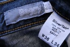 画像6: 00s Levi'sリーバイス SilverTabシルバータブ BAGGY USED加工 デニムパンツ w36 L34 (6)