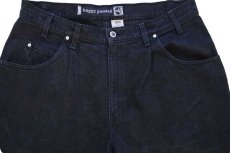 画像4: 90s USA製 Levi'sリーバイス silverTabシルバータブ baggy pleated ワンタック ブラック デニムパンツ 後染め w36 L30 (4)