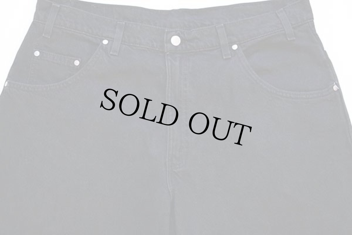 画像4: 90s USA製 Levi'sリーバイス L2 BAGGY FIT ブラック デニムパンツ 後染め w36 L34 (4)