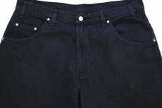 画像4: 90s USA製 Levi'sリーバイス L2 BAGGY FIT ブラック デニムパンツ 後染め w36 L34 (4)