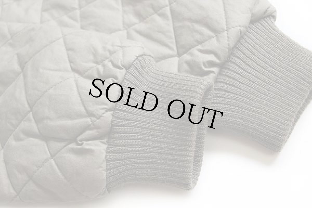 画像6: 90s ポロ ラルフローレン レタード パッチ付き コットン キルティングジャケット グリーングレー M (6)