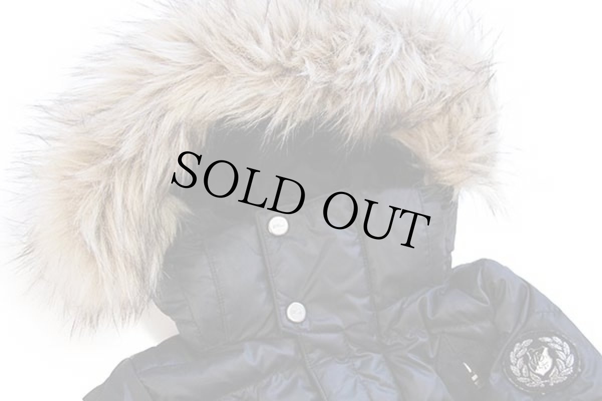 画像3: ポロ ラルフローレン フェイクファー&フード付き ナイロン ダウンジャケット 黒 キッズ3/3T★パーカー (3)