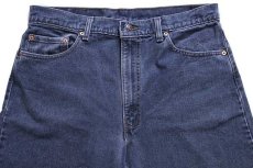 画像4: 90s USA製 Levi'sリーバイス 550 カラーデニムパンツ 紺 w36 L32 (4)