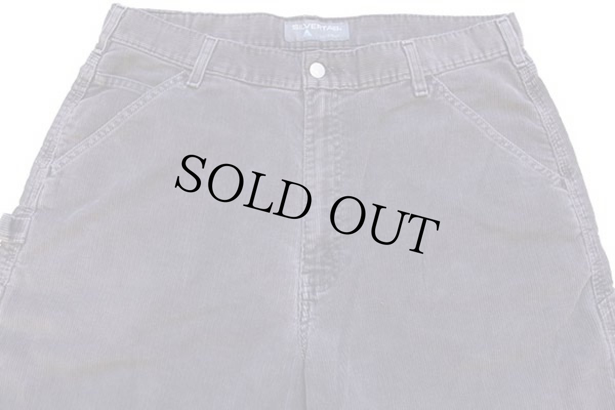画像4: 00s Levi'sリーバイス SILVERTABシルバータブ コーデュロイ ペインターパンツ グレー w36 L32 (4)