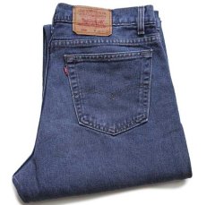 画像1: 90s USA製 Levi'sリーバイス 550 カラーデニムパンツ 紺 w36 L32 (1)