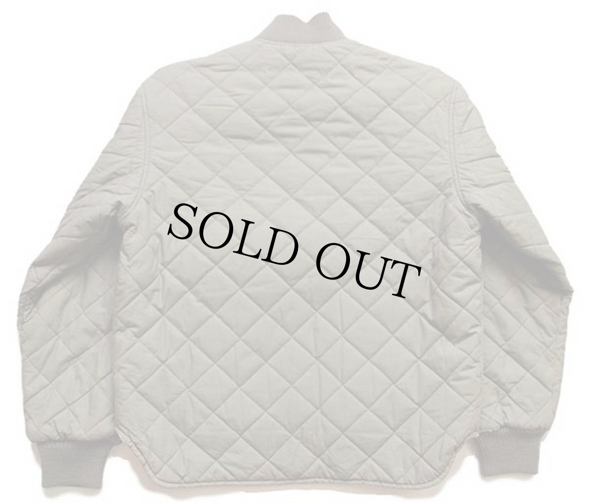 画像2: 90s ポロ ラルフローレン レタード パッチ付き コットン キルティングジャケット グリーングレー M (2)