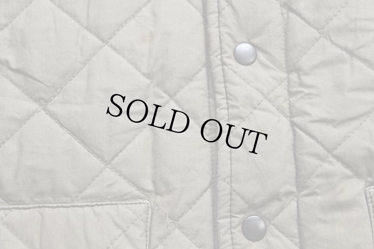 画像5: 90s ポロ ラルフローレン レタード パッチ付き コットン キルティングジャケット グリーングレー M (5)