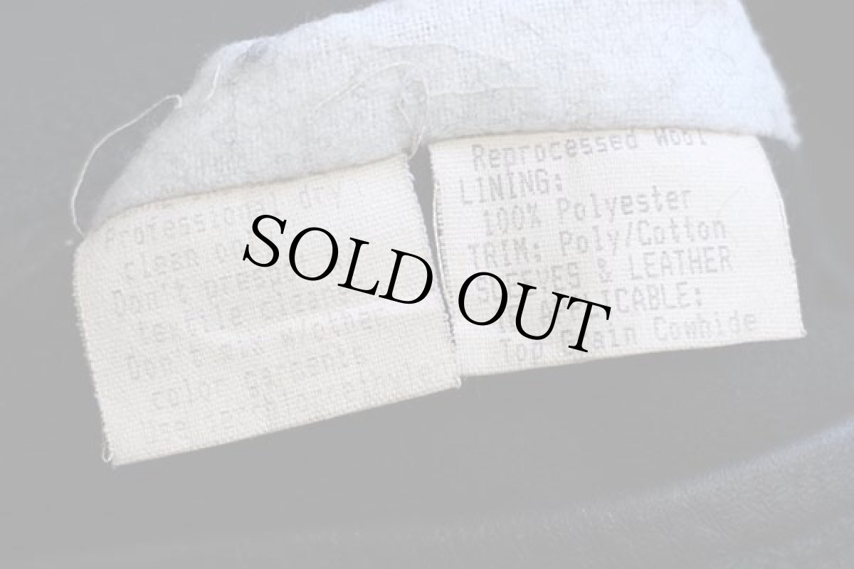 画像6: 80s USA製 Budweiserバドワイザー LATIN FUSION刺繍&パッチ付き キルティングライナー メルトン ウール 袖革スタジャン 黒 M (6)