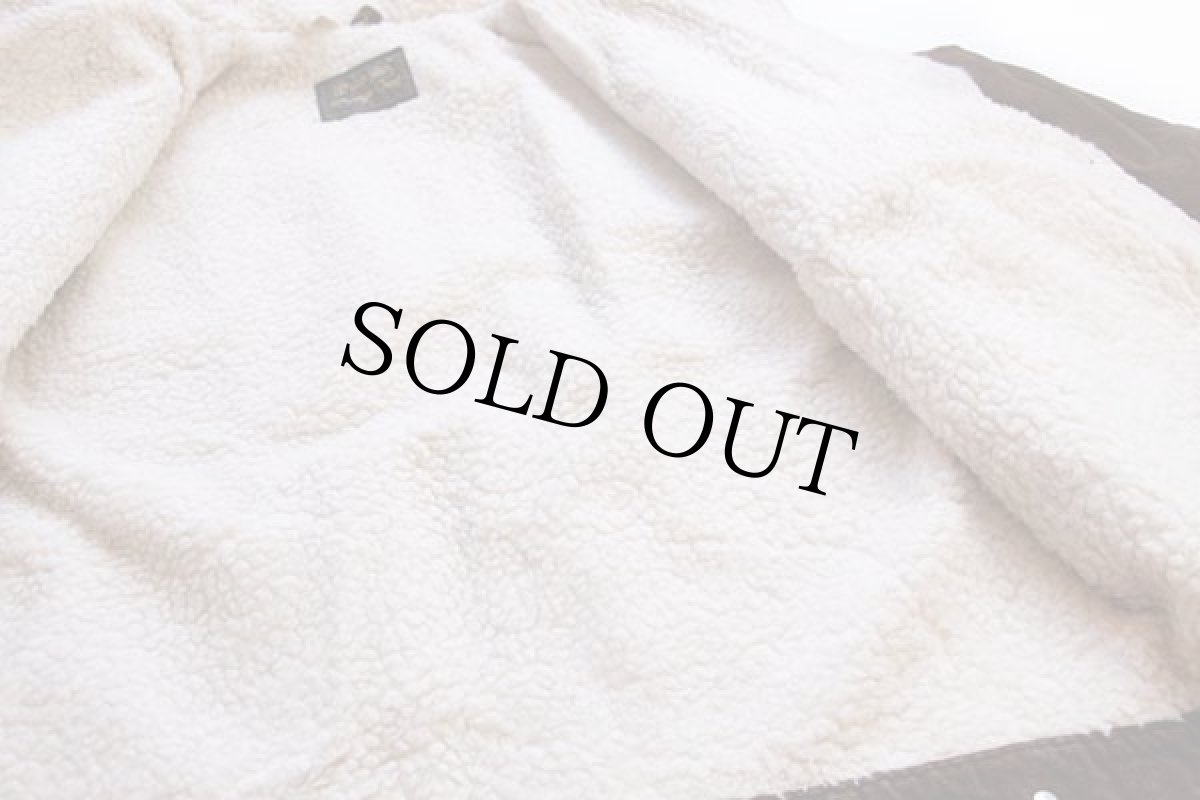 画像5: 70s USA製 Wranglerラングラー ボアライナー コーデュロイ ランチコート 焦げ茶 L★ボアジャケット (5)