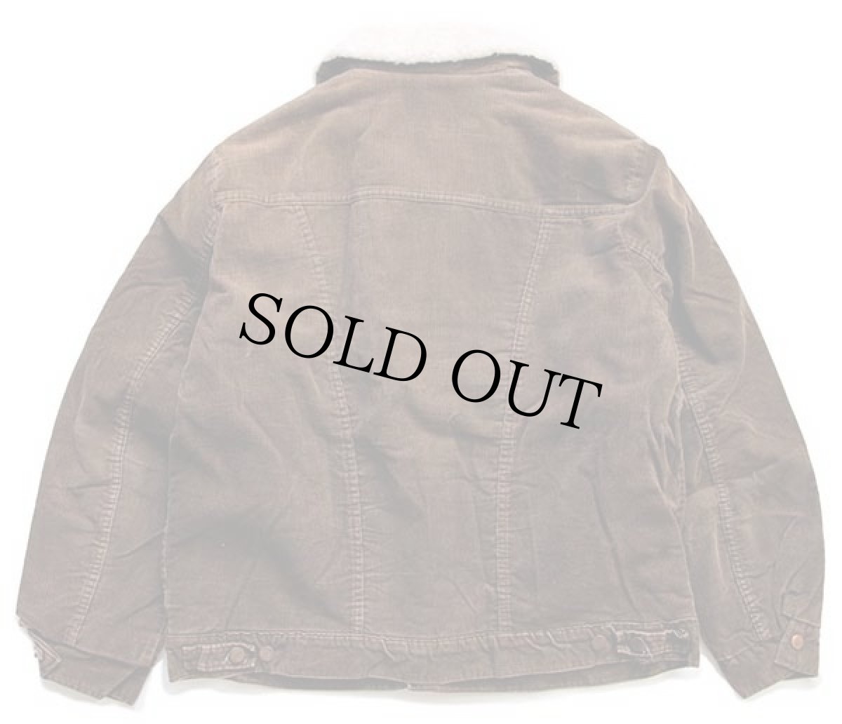 画像2: 70s USA製 Wranglerラングラー ボアライナー コーデュロイ ランチコート 焦げ茶 L★ボアジャケット (2)