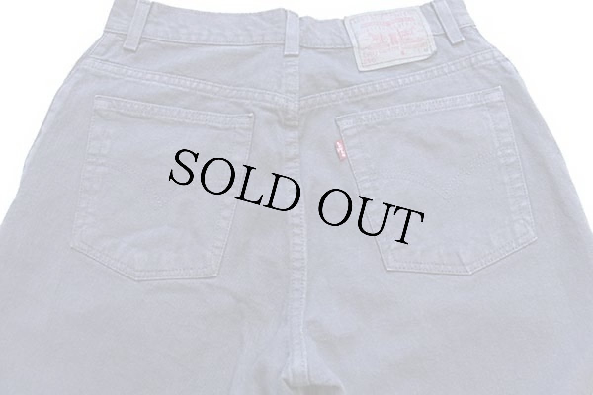 画像5: 90s USA製 Levi'sリーバイス 550 カラーデニムパンツ 後染め グレー 12 REG.M (5)
