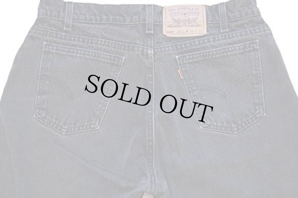 画像5: 90s USA製 Levi'sリーバイス 560 ブラック デニムパンツ w34 L32★18 (5)