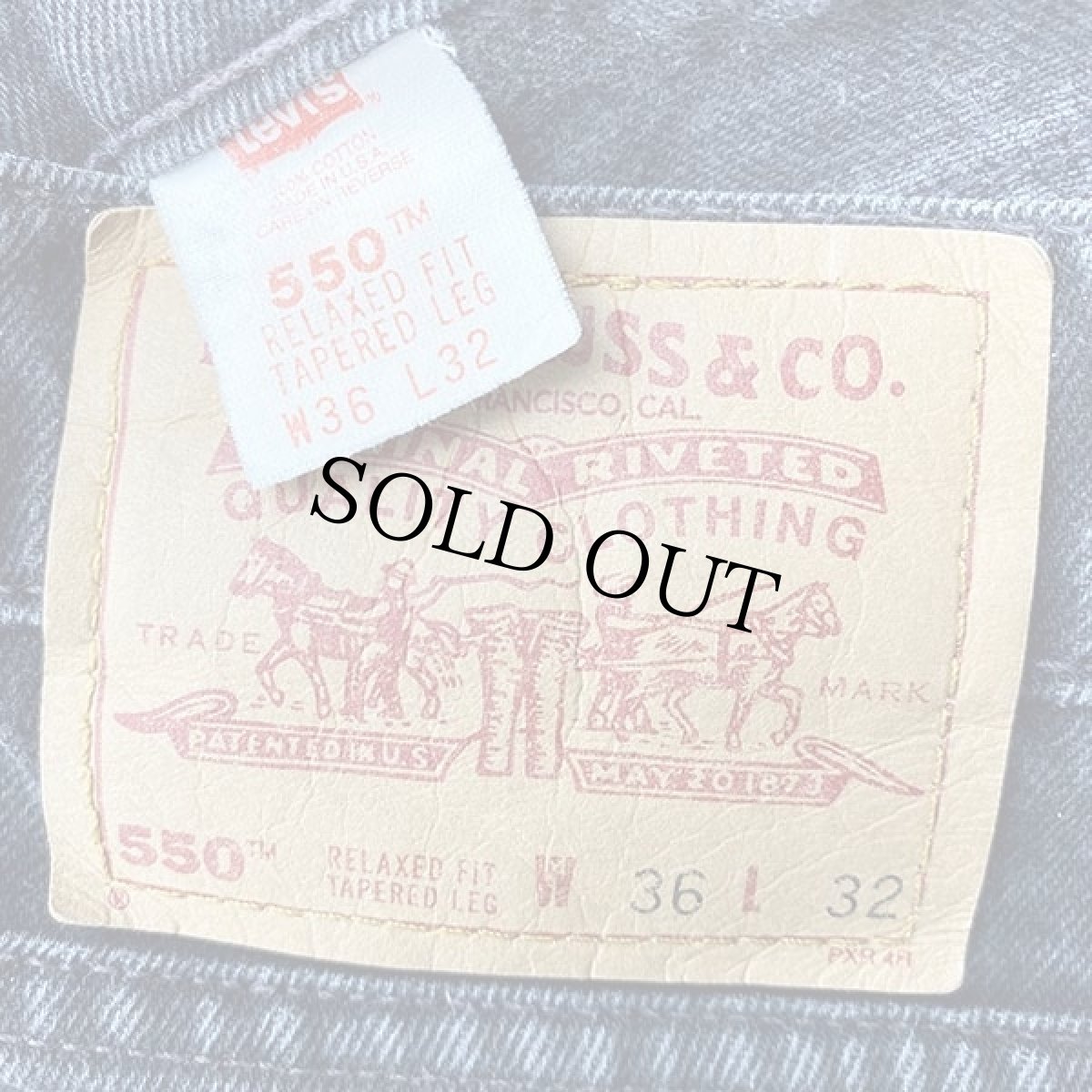 画像6: 90s USA製 Levi'sリーバイス 550 ブラック デニムパンツ w36 L32★80 (6)