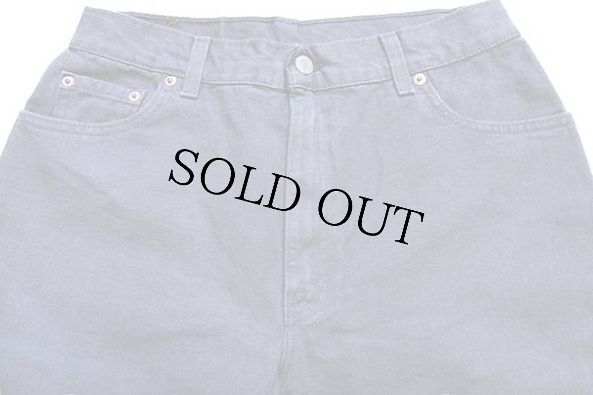 画像4: 90s USA製 Levi'sリーバイス 550 カラーデニムパンツ 後染め グレー 12 REG.M (4)