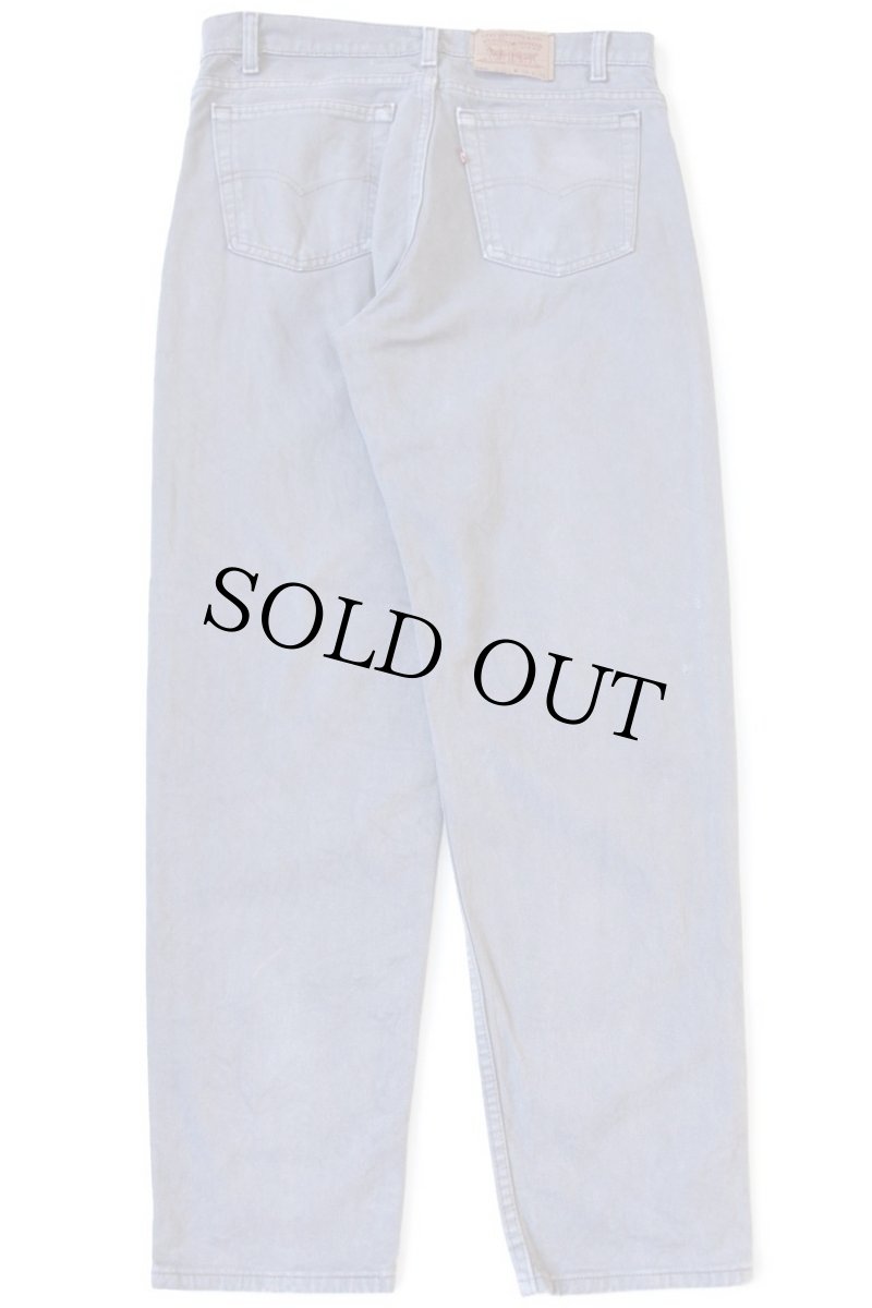 画像3: 90s USA製 Levi'sリーバイス 550 カラーデニムパンツ 後染め グレー w34 L32 (3)