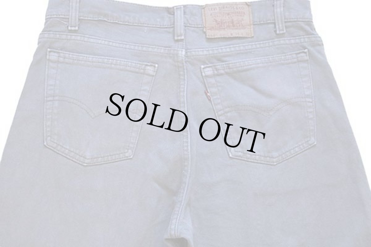 画像5: 90s USA製 Levi'sリーバイス 550 カラーデニムパンツ 後染め グレー w34 L32 (5)