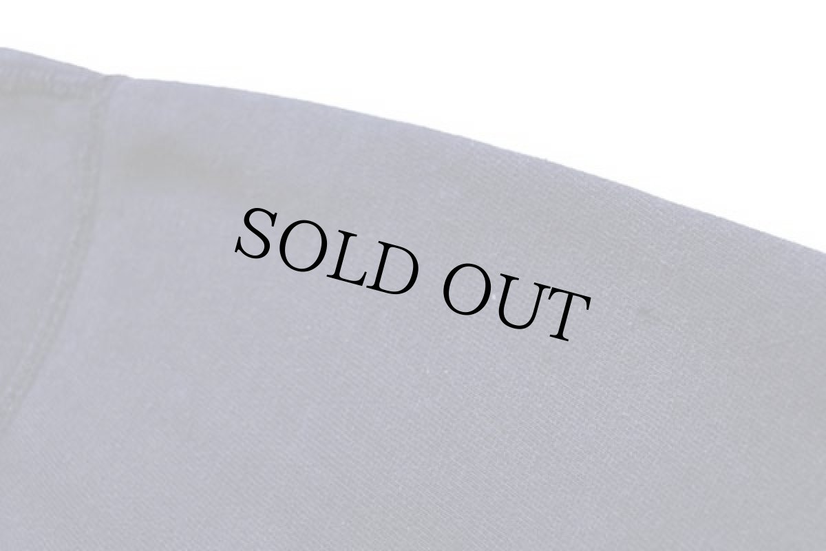 画像6: 50s UNKNOWN フラタニティ ひび割れプリント リブ長 コットン スウェット ナス紺 フェード (6)