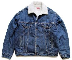 画像1: 80s USA製 Levi'sリーバイス 70609 ボアライナー デニムジャケット 4ポケット L (1)